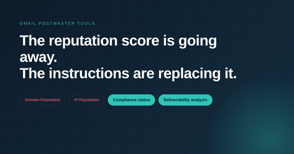 Gmail Stopped Grading Your Reputation. Now It Just Tells You What's Wrong.